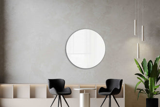 Whiteboard Glas Rond Pearl White