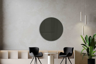 Whiteboard Glas Rond Charcoal Shadow