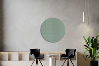 Whiteboard Glas Rond Olive Velvet