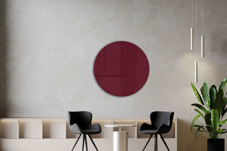 Whiteboard Glas Rond Maroon Depth