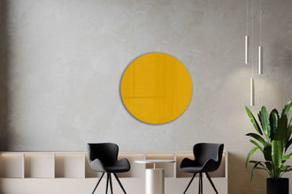 Whiteboard Glas Rond Royal Gold