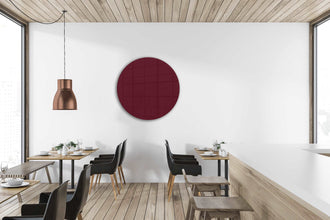 Whiteboard Glas Rond Maroon Depth