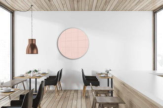 Whiteboard Glas Rond Soft Rose