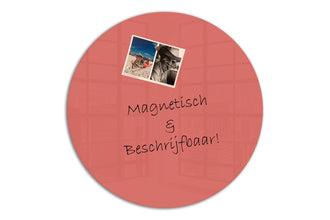 Whiteboard Glas Rond - Peach Silk