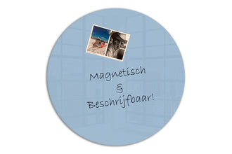 Whiteboard Glas Rond - Sky Blue