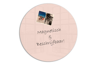 Whiteboard Glas Rond - Soft Rose