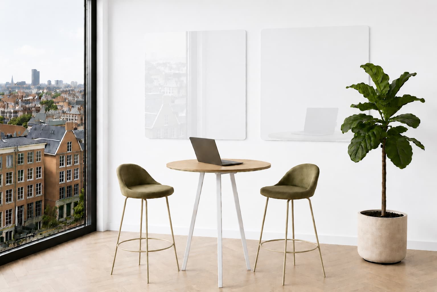 Whiteboard Glas- afgeronde hoeken - Snow White