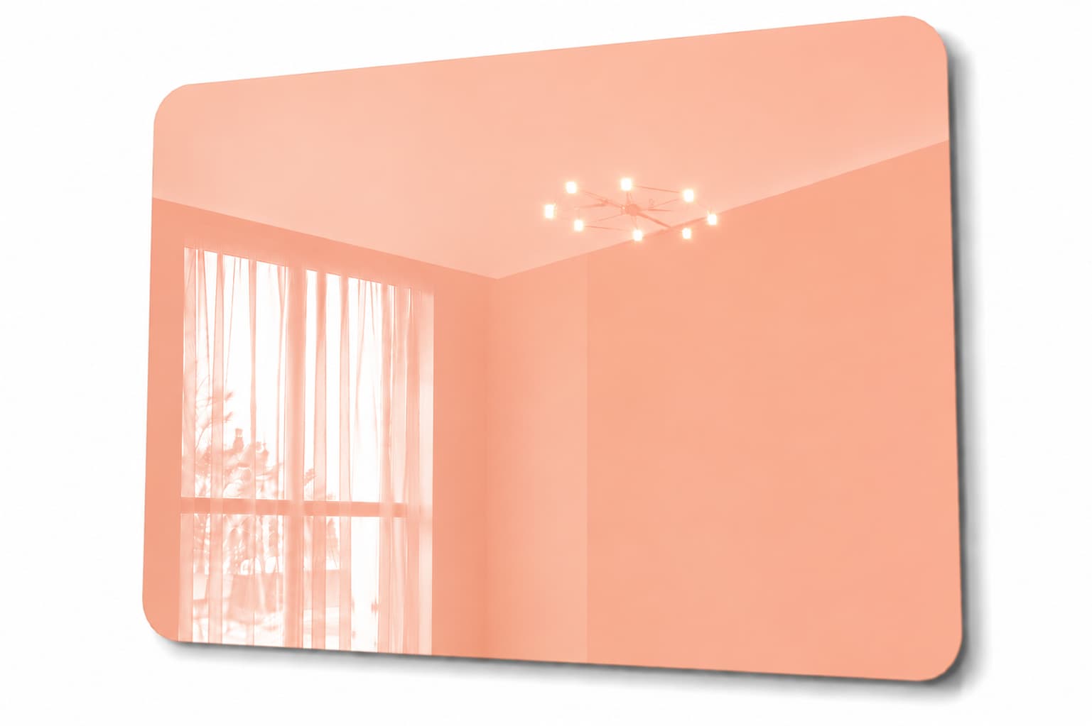 Whiteboard Glas - ronde hoeken - Coral Charm