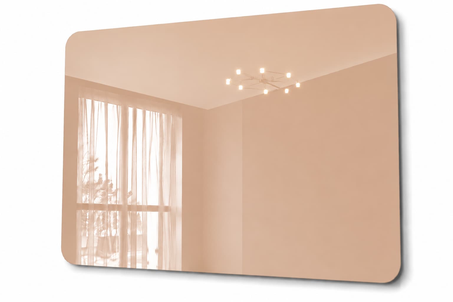 Whiteboard Glas ronde hoeken - Nougat Creme