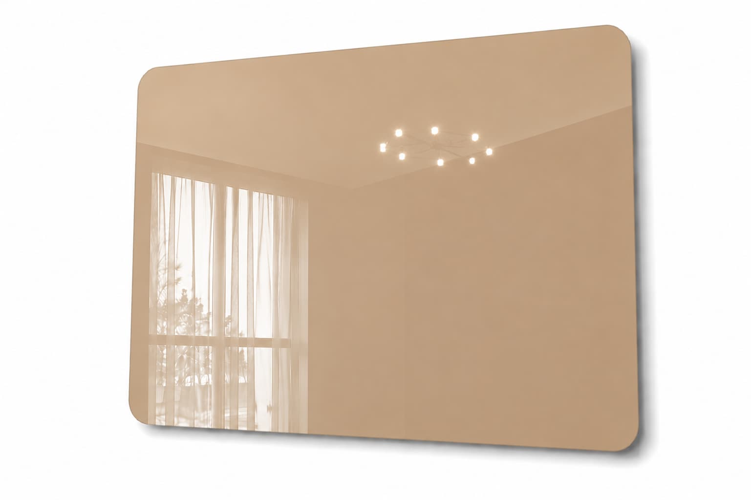 Whiteboard Glas - afgeronde hoeken - Sandstone