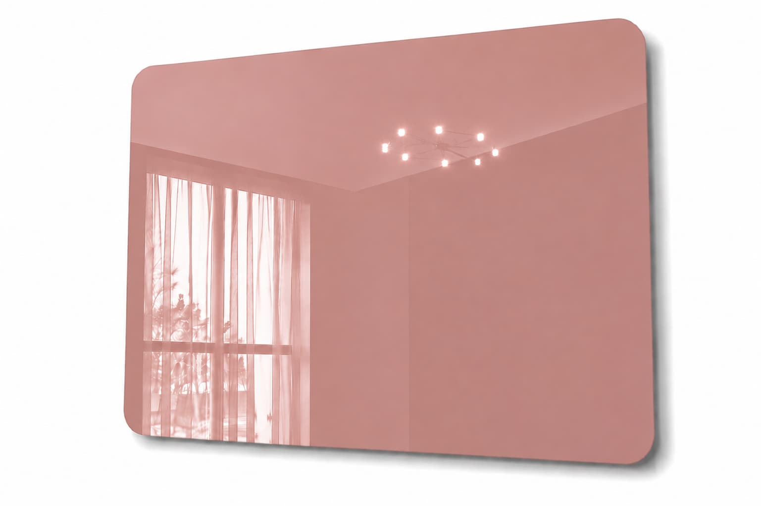Whiteboard Glas - afgeronde hoeken - Velvet Rose