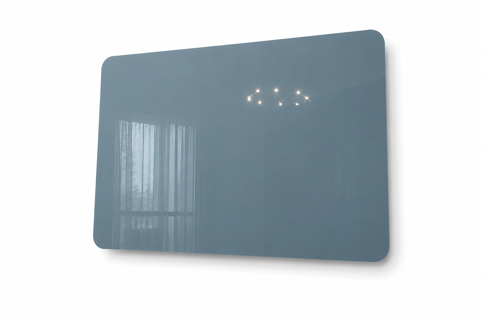 Whiteboard Glas afgeronde hoeken - Ocean mist