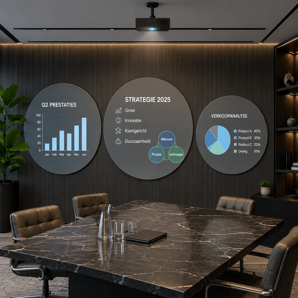 Mat Glazen Whiteboard op Maat - Premium en Frameless Matte Glazen schrijfbord - Matte Glass wall – Magnetisch & Modern Design - Magneetborden op maat -